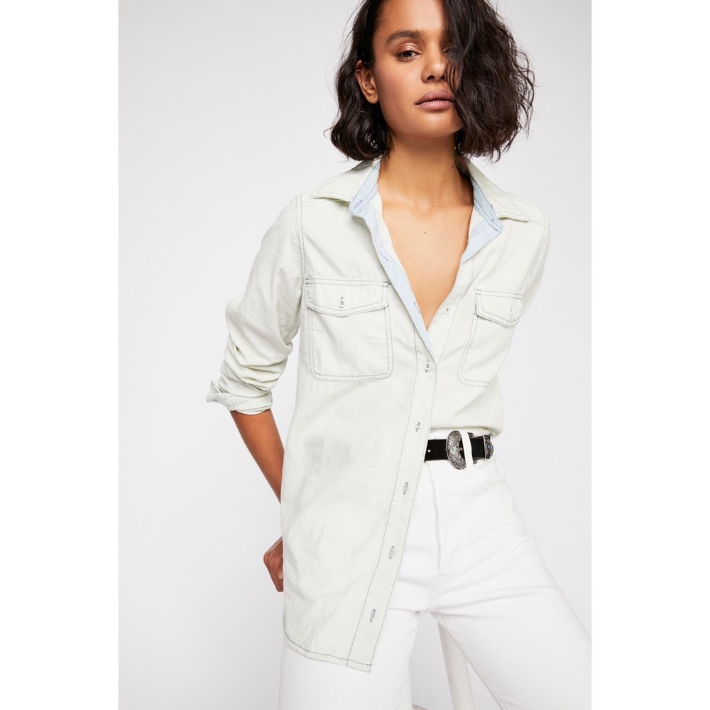 Free People Bandana Bandit Button-down Top